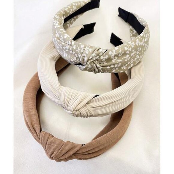 3 pc Cottage Style Headband Set - Picture 1 of 5